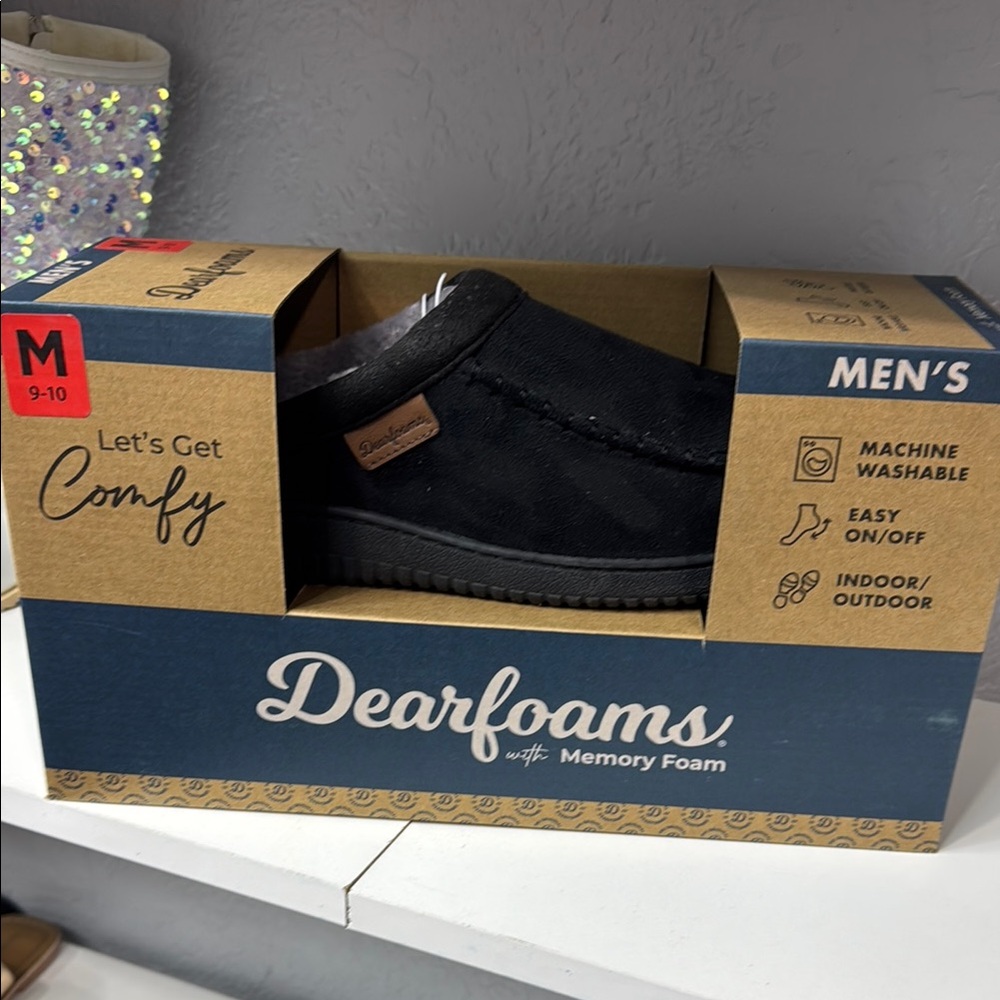 Dearfoams Black Comfort Slip-On Loafers